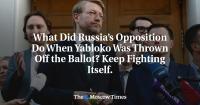 What Did Russia’s Opposition Do When Yabloko Was Thrown Off the Ballot? Keep Fighting Itself.