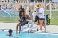 Video: New Chair Lift At Aquatic Center