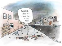 Business pushes trickle-down myth then blames government for its inevitable failure
