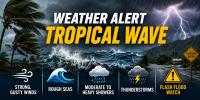 WEATHER (6:00 PM, Aug 14): Tropical wave to begin affecting Dominica tonight; Flash Flood Watch in effect from midnight
