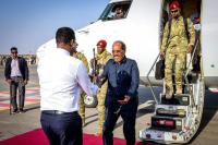 Somali President Hassan Sheikh Arrives in Dhusamareb