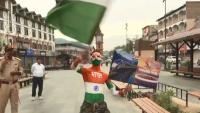 Tourist's tricolour body paint a highlight at Srinagar's Lal Chowk