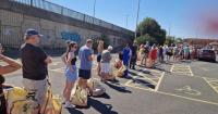 Anger as locals face huge queues for recycling bags on hottest day of year