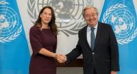 UN envoy Vanessa Frazier fronts commercial gym adverts, raising eyebrows