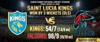 St  Lucia Kings  Edge Falcons in Dramatic DLS Finish  at  Daren Sammy  Stadium