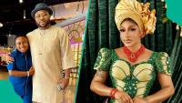 Olakunle Churchill praises ex-wife Tonto Dikeh after son's Paris visit with grandma; she responds