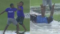 Groundsmen’s Epic Rain Dance During CPL 2026 Match Goes Viral | WATCH