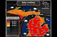 Michigan Sees Best Storm Chances South of I-96 Saturday as Highs Reach the Mid 80s and Humidity Peaks Across Southern Michigan Today