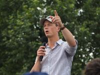 Democrat Rob Sand calls for civility in contentious Iowa governor race