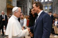 Matthew McConaughey teases political ambitions after meeting the Pope