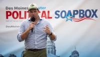 Ryan Peterman takes the stage at the 2026 Des Moines Register Soapbox
