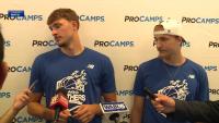 Cooper and Ace Flagg talk to the media at Flagg Basketball camp