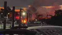 Docked boat erupts in flames at Bronx Marina in Throggs Neck