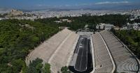 Athens is cleaning its all-marble Olympic stadium for the first time in more than a century