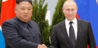 Kim Jong Un tells Vladimir Putin he is ‘proud’ of strong ties: state media