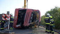 Twelve dead as tourist bus crashes in Hungary after driver 'fell asleep at wheel'