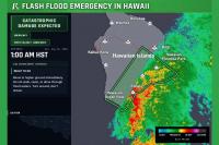 Catastrophic Flash Flood Emergency Declared in Naalehu Hawaii as Two Homes Swept Away and Rain Falls at 3 to 5 Inches Per Hour