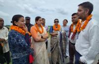 Health Minister Nisha Mehta Inspects Proposed Land for Health Science Institute in Saptari