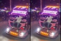 Flirting with death! Youthful men seen hanging dangerously on a city “Nganya” as the driver pulls reckless stunts in Nairobi CBD! When will this madness end? (VIDEO)