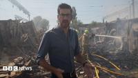 Watch: BBC visits smouldering market in Ukraine after strikes