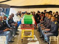 ‘Do not forget to protect each other’: Deputy police minister at ambushed cop’s funeral