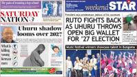 Kenyan newspapers, August 15: Murang'a couple die hours after moving in together