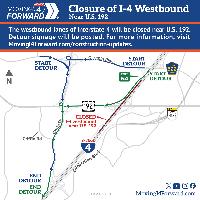 U.S. 192 to close overnight Monday as part of Moving I-4 Forward Program
