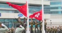 Flag-raising ceremony held by youths from Beijing, Shanghai, HK