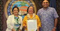 Historian Anne Perez Hattori receives a Måga'Håga Award