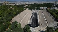 Athens cleans its all-marble Olympic stadium for the first time in over a century