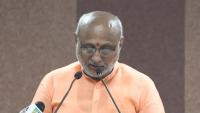 VP Radhakrishnan releases book on RSS ideologue R Ramagopalan in Chennai
