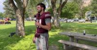 Montana Grizzlies TE Mariano Birdno on the position group