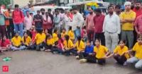 Lucknow girls school students protest teacher shortage ahead of board exams