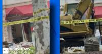 Baltimore police investigate abandoned excavator, ATM theft at bank