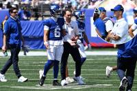 What Giants coach suspects informed Jaxson Dart’s latest medical tent visit