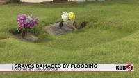 Families upset over sprinklers flooding, damaging graves at Fairview Memorial Park