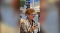 Leftie actress Susan Sarandon savaged over political messaging by wearing Palestinian keffiyeh