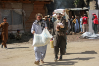 Hundreds of aid trucks enter Afghanistan amid hunger