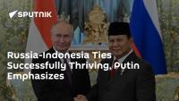 Russia-Indonesia Ties Successfully Thriving, Putin Emphasizes