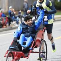 Father and son prepare for Boston Triathlon