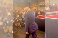 Video Showing Mysterious Bulge Under Trump's Suit Sparks Wild Health Speculation: 'That's a Big Diaper'