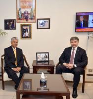 President’s Spokesperson holds farewell meeting with outgoing Kazakh envoy