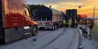 One man killed in semi pile-up crash on U.S. 30 in Kosciusko County