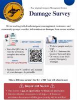 West Virginia Emergency Management Division partners with local emergency management and community groups to document severe weather damage through online survey