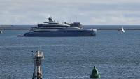 British billionaire's swanky superyacht rocks up in Plymouth Sound