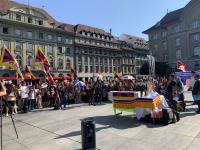 Over 200 Tibetans, supporters protest China’s assimilation policies near Swiss Parliament