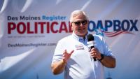 See photos as Chris McGowan speaks at Des Moines Register Soapbox