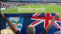 Chelsea fan displays Falklands flag during match as Argentinian player booed