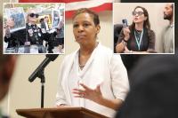 Hochul’s running mate Adrienne Adams heckled, booed by Israel supporters at NYC Dem forum
