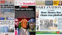 Kenyan Newspapers, Aug 18: Paid youths got paid KSh 4k to block Linda Mwananchi in Homa Bay, details